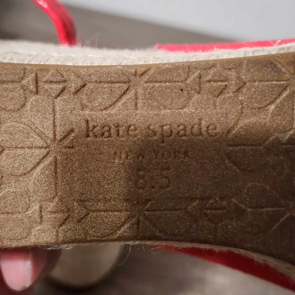 Kate Spade New York Panama Nights Women's Wedge Espadrilles Shoes Size 8.5 Red - Picture 9 of 9